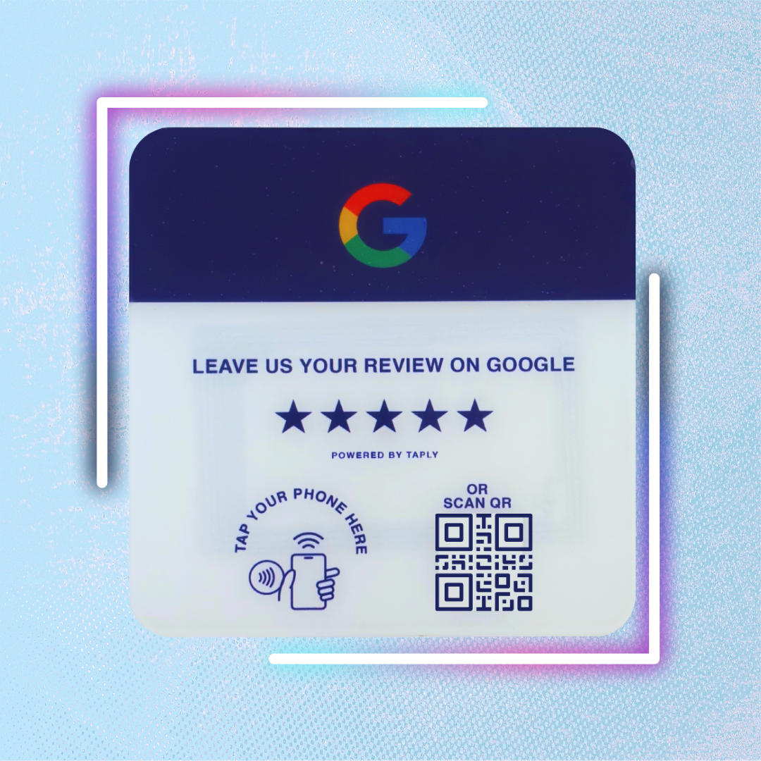 Taplly Google Review NFC & QR Plate – Midnight Blue Edition - Image 2